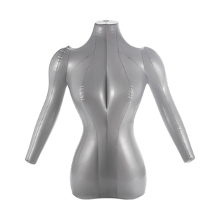 充气模特道具PVC灰色可折叠便携式假人上半身下半身全身服装模型