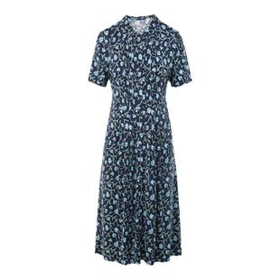 【专柜同款】鹿王桑蚕丝女士针织短袖连衣裙休闲百搭裙春夏新款