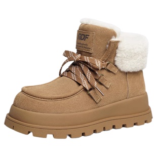 红蜻蜓雪地靴2025冬季新款女鞋厚底加绒保暖短靴户外防滑棉鞋女鞋