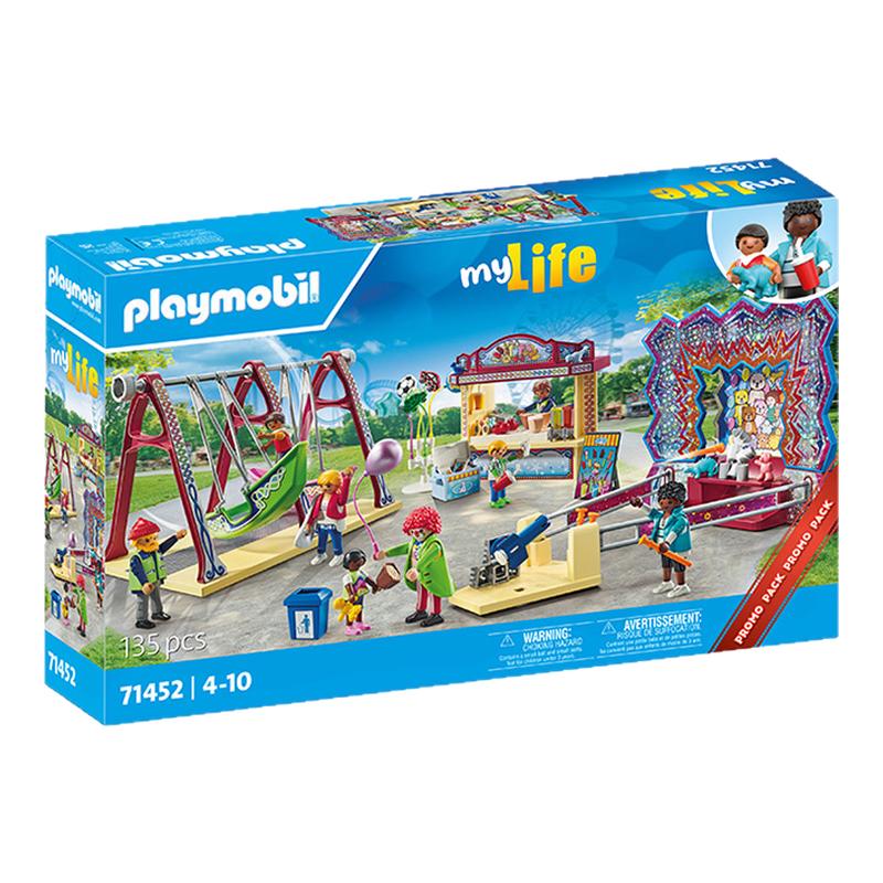 playmobil摩比世界男女孩儿童玩具模型积木露天游乐场人偶模型