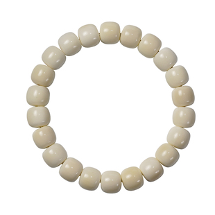 真正的白玉菩提手串男女手链原生态菩提子单圈佛珠桶珠正品普陀山