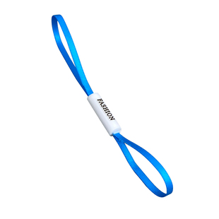 公版通用现货吊粒定做高档服装吊牌吊绳 时尚潮牌蓝色织边丝带挂绳印刷 高端衣服黑色商标绳双插潮流标签绳子