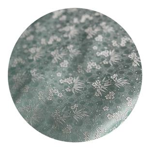 特梅花竹浅天蓝织锦缎布料手工布提花小纹马甲汉服装饰新中式面料
