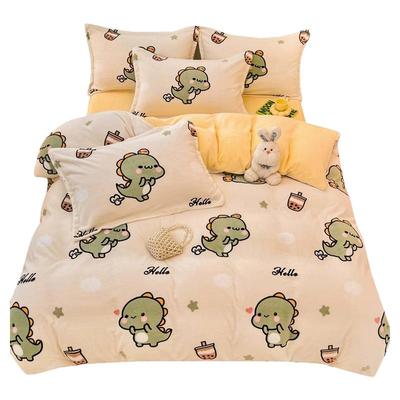 【A类母婴可用】加厚牛奶绒被套