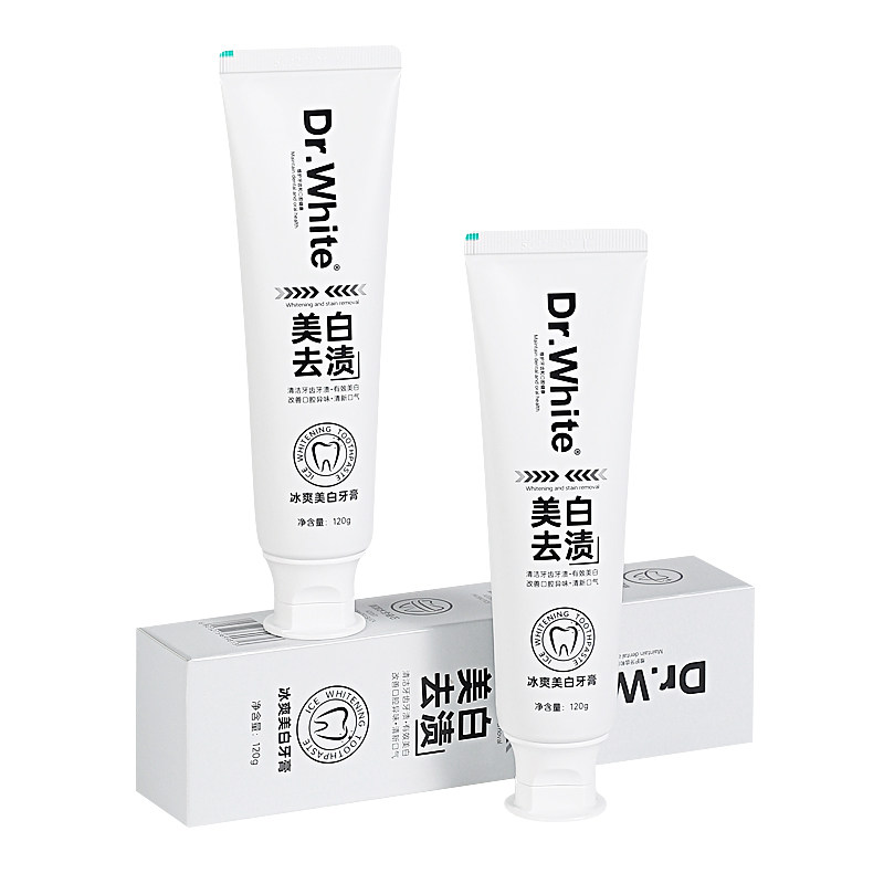 Dr.White白大夫牙膏美白去黄去牙渍成人男女士专用正品官方旗舰店