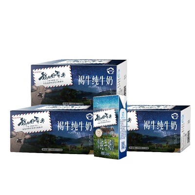 褐牛纯牛奶整箱早餐新疆奶
