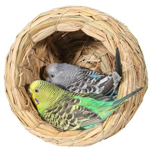 鸟窝保暖虎皮牡丹玄凤鹦鹉专用珍珠草窝过冬冬天小窝鸟巢玩具用品