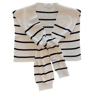 叠搭推荐复古条纹羊毛针织披肩女宋慧乔同款春秋季空调房颈椎护肩