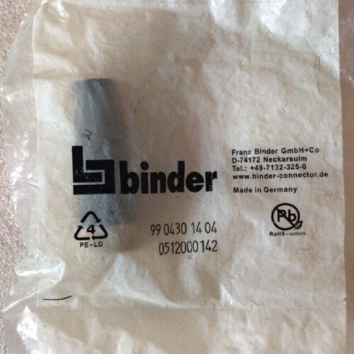 议价Binder 99-0430-14-04 4P 圆形M12 IP67 A-Coding 母插头 包