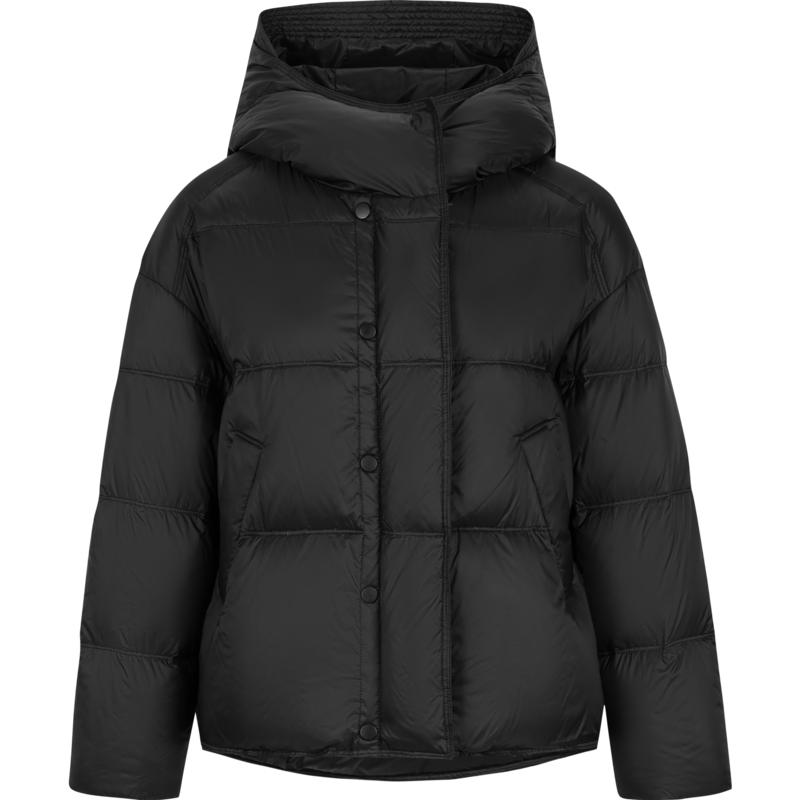 KBNE黑色羽绒服女冬季气质新款长袖修身加厚保暖90白鸭绒外套