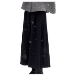 2025秋冬新款黑色裙裤女日常通勤宽松高腰羊毛阔腿裤显瘦百搭休闲