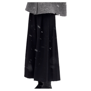 2025秋冬新款黑色裙裤女日常通勤宽松高腰羊毛阔腿裤显瘦百搭休闲