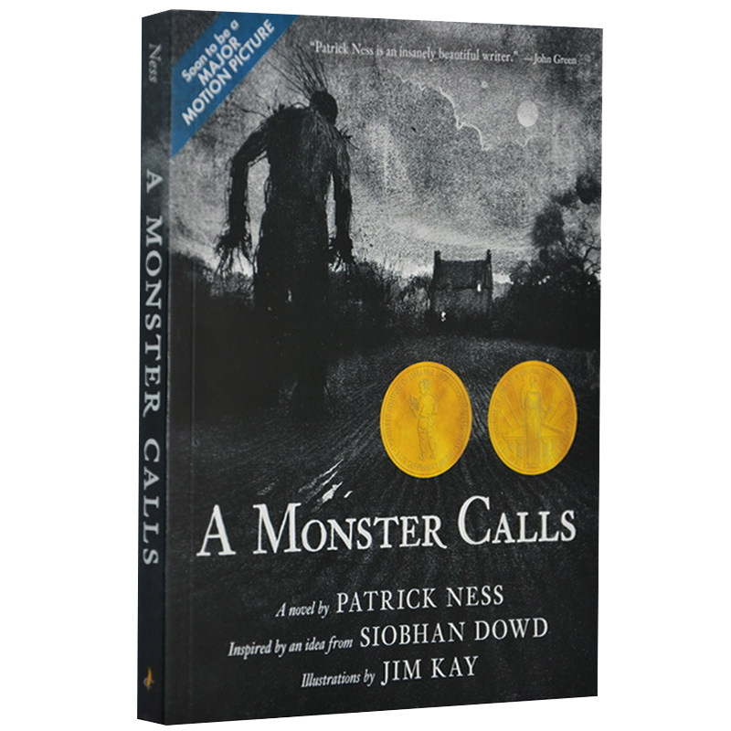 英文原版 小说 A Monster Calls 当怪物来敲门 怪物召唤 恶魔呼唤 电影原著小说 黑白插画版 卡内基金奖 凯特格林威大奖