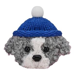 可定制适用于华为HUAWEI Freebudspro5/6i/4E/5i/3/Free clip2小狗狗毛绒耳机壳毛线绒针编织软壳耳机保护套