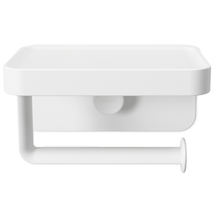 umbra厕所卷纸架卫生间纸巾架免打孔手纸盒壁挂置物架吸盘牙刷架