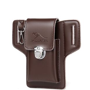 男士真皮手机包男款牛皮手机皮套腰包工地干活用包包结实实用出行