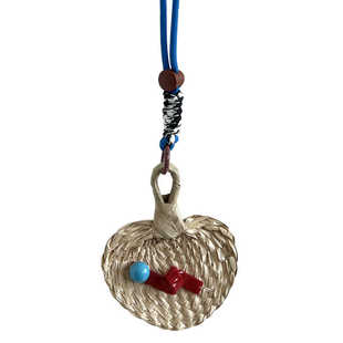 Click迷你小扇子蒲扇挂件包包挂饰配饰可爱夏日手机绳手工草编