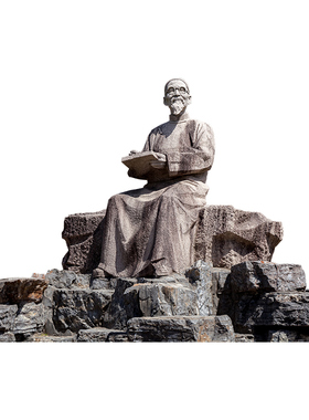 花岗岩石材书画家黄宾虹雕像