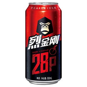 【闪购】珠江啤酒28度珠江烈金刚啤酒500mL*3罐官方旗舰店