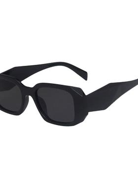 复古方形欧美风男女个性粗框宽腿