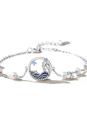 锦鲤手链ins925纯银复古