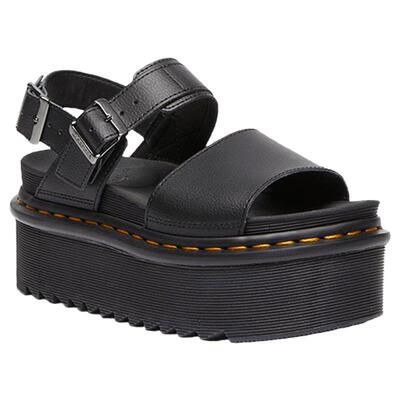 Dr.Martens马丁博士Voss Quad2025新款增高小厚底松糕鞋露趾凉鞋