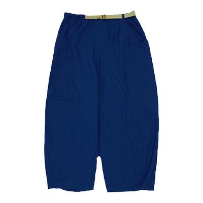 素然春夏棉格子搭扣松紧腰九分