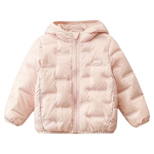 男女童轻薄羽绒服2025冬季新款儿童短款连帽冬装宝宝冬白鸭绒外套
