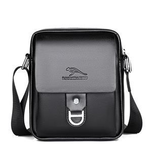 佧蒂袋鼠男士斜挎包新款外出便携背包通勤小包商务竖款挂包单肩包