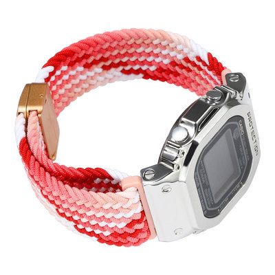 适配卡西欧小方块DW5600粉色表带