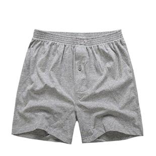 4件装男士内裤男平角宽松阿罗裤加大码纯棉家居四角裤中年短裤头