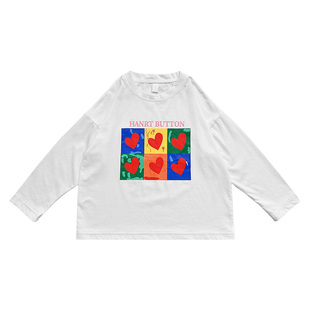 女童长袖T恤春装2026新款儿童春款洋气打底衫童装小女孩印花上衣