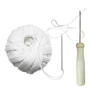 财友财务记账凭证装订线打孔装订机档案棉线粗线白线线团会计手工针锥子勾锥麻袋封口针缝口线宝塔线蜡线钩锥