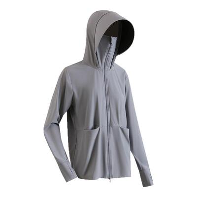 防晒衣女2026新款夏户外防紫外线外衣凉感冰丝大帽檐黑色防晒服