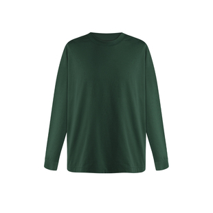 二十二号穿搭100%纯棉打底衫男士高级感休闲长袖纯色简约T恤衬衣