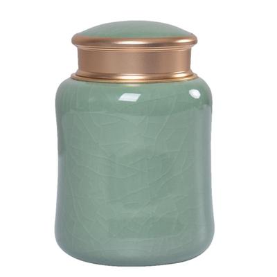 龙泉茶叶罐青瓷收腰密封红茶绿茶