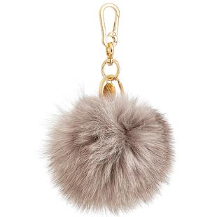 兰诺狐狸毛手机链带垫片女士挂绳轻奢小众精致高级感钥匙扣包挂件