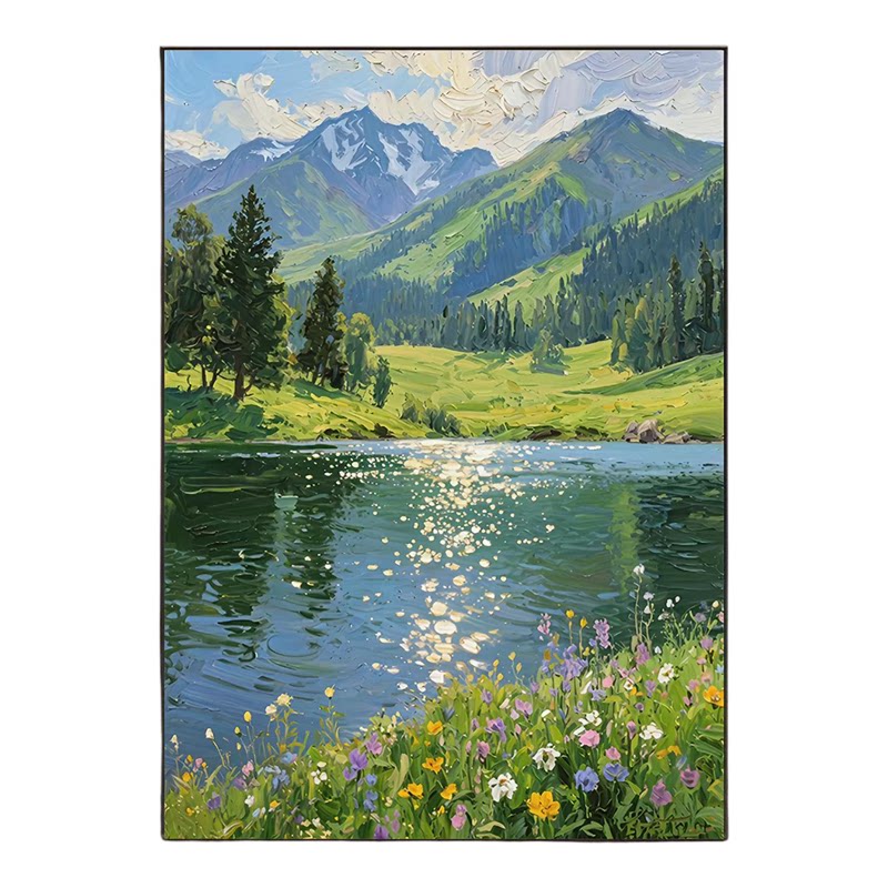 现代简约奶油风绿植光影装饰画