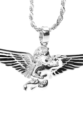 原创天使嘻哈风毛衣链男女同款