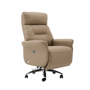 顾家家居电动老板椅可躺午休办公椅久坐家用电脑椅真皮舒适办公椅