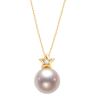 CIRCLE珠宝天然海水珍珠项链18k