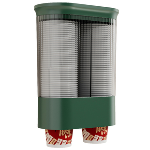 一次性杯子架自动取杯器饮水机纸杯架壁挂式家用免打孔创意收纳架