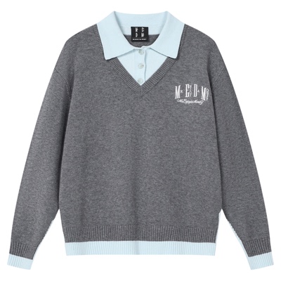 MEDMPOLO领假两件薄款针织衫