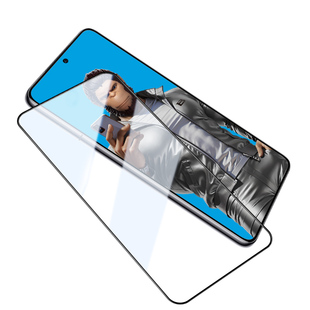 蓝猩适用华为pura70钢化膜P70手机膜神器全屏覆盖保护贴膜HUAWEI高清全包镜头防摔玻璃抗指纹防爆不顶壳蓝橙