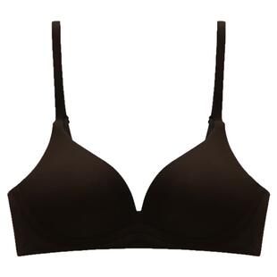 无痕内衣女舒适一片式光面文胸罩无钢圈防下垂小胸聚拢透气轻薄款