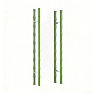 玻璃门实木拉手极简竹节门把手定制大门木质门把手商铺包厢大拉手