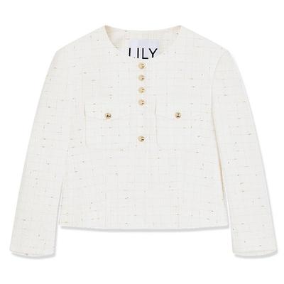 【商场同款】LILY夏新款女装优雅小香风气质百搭短外套小个子