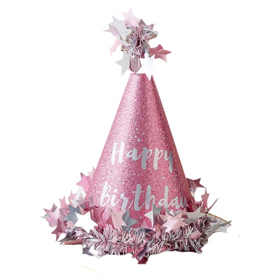 ins风亮片生日派对帽女童拍照