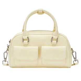 热风女士包包2025年夏季新款口袋装饰复古手提斜挎包手提小包包