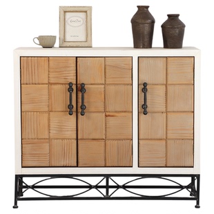 出口美式法式乡村风实木做旧家具民宿样板房装饰柜子餐边柜玄关台